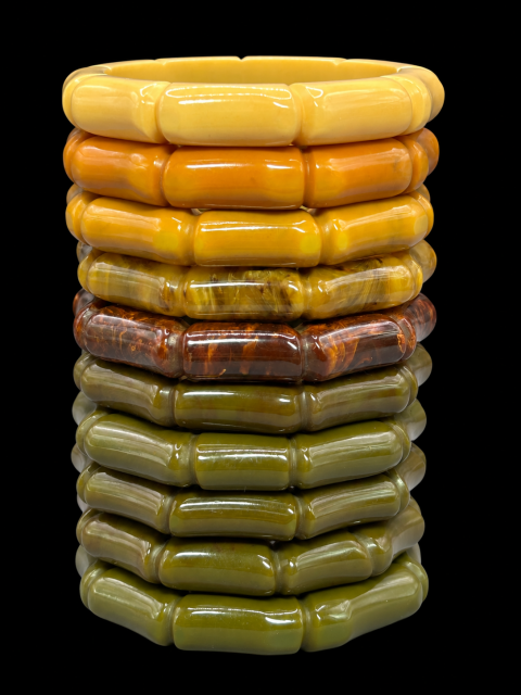 bamboo carved bakelite bangles